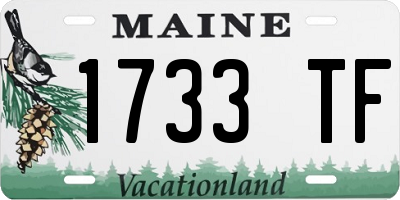 ME license plate 1733TF