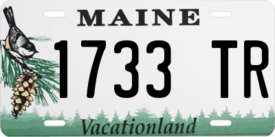 ME license plate 1733TR