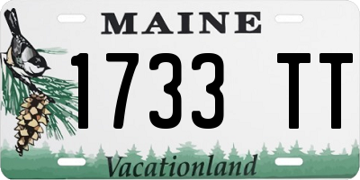 ME license plate 1733TT