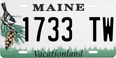 ME license plate 1733TW