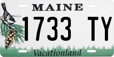 ME license plate 1733TY
