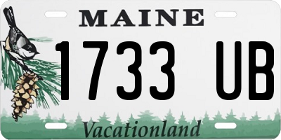 ME license plate 1733UB