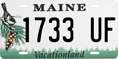 ME license plate 1733UF