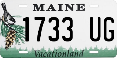 ME license plate 1733UG