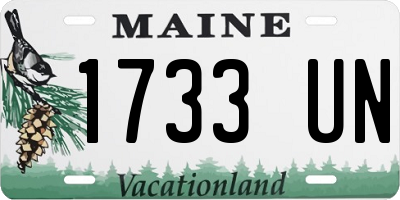 ME license plate 1733UN