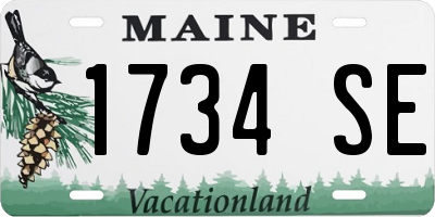 ME license plate 1734SE