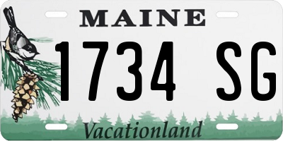 ME license plate 1734SG