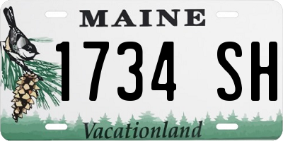 ME license plate 1734SH