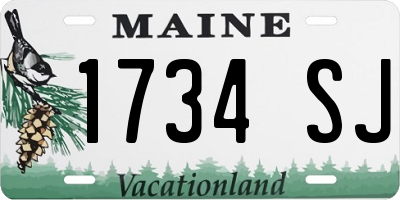 ME license plate 1734SJ