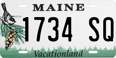ME license plate 1734SQ
