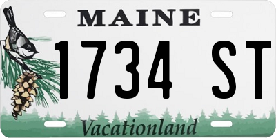 ME license plate 1734ST
