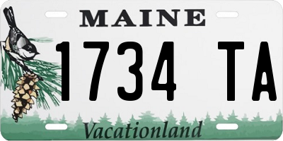 ME license plate 1734TA