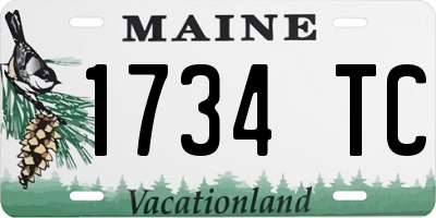 ME license plate 1734TC