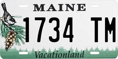 ME license plate 1734TM