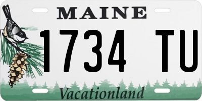 ME license plate 1734TU