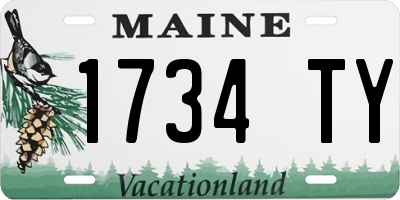 ME license plate 1734TY