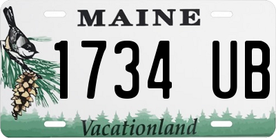 ME license plate 1734UB
