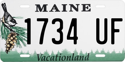 ME license plate 1734UF