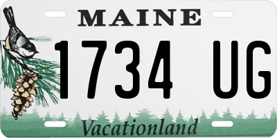 ME license plate 1734UG