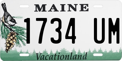 ME license plate 1734UM