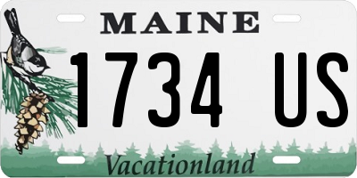 ME license plate 1734US