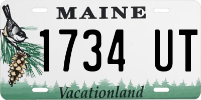 ME license plate 1734UT