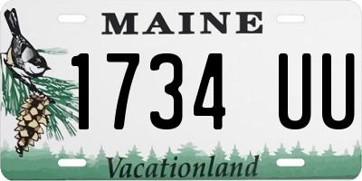 ME license plate 1734UU