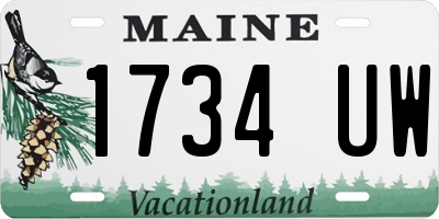 ME license plate 1734UW