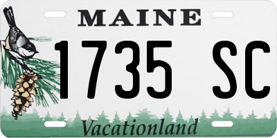 ME license plate 1735SC