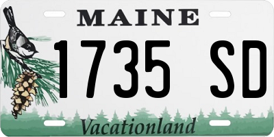 ME license plate 1735SD