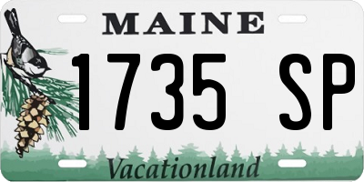ME license plate 1735SP