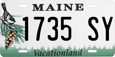 ME license plate 1735SY