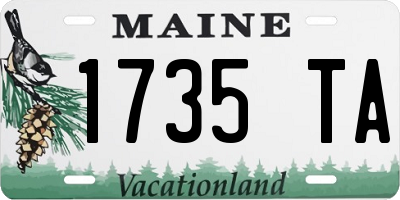 ME license plate 1735TA