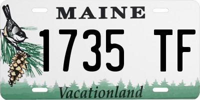 ME license plate 1735TF