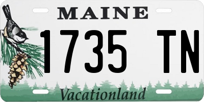 ME license plate 1735TN