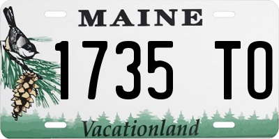 ME license plate 1735TO