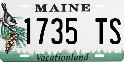 ME license plate 1735TS