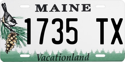 ME license plate 1735TX