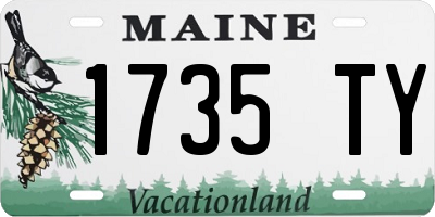 ME license plate 1735TY