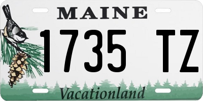 ME license plate 1735TZ