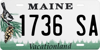 ME license plate 1736SA