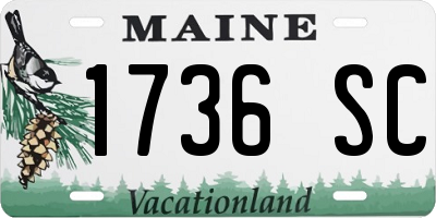 ME license plate 1736SC