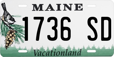ME license plate 1736SD