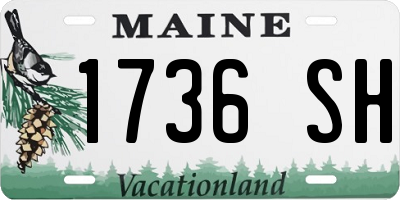 ME license plate 1736SH