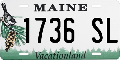 ME license plate 1736SL