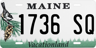 ME license plate 1736SQ