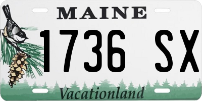 ME license plate 1736SX
