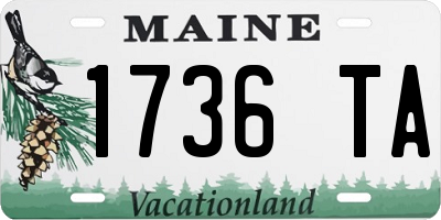 ME license plate 1736TA