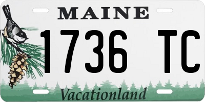 ME license plate 1736TC