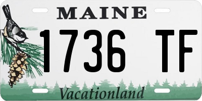 ME license plate 1736TF